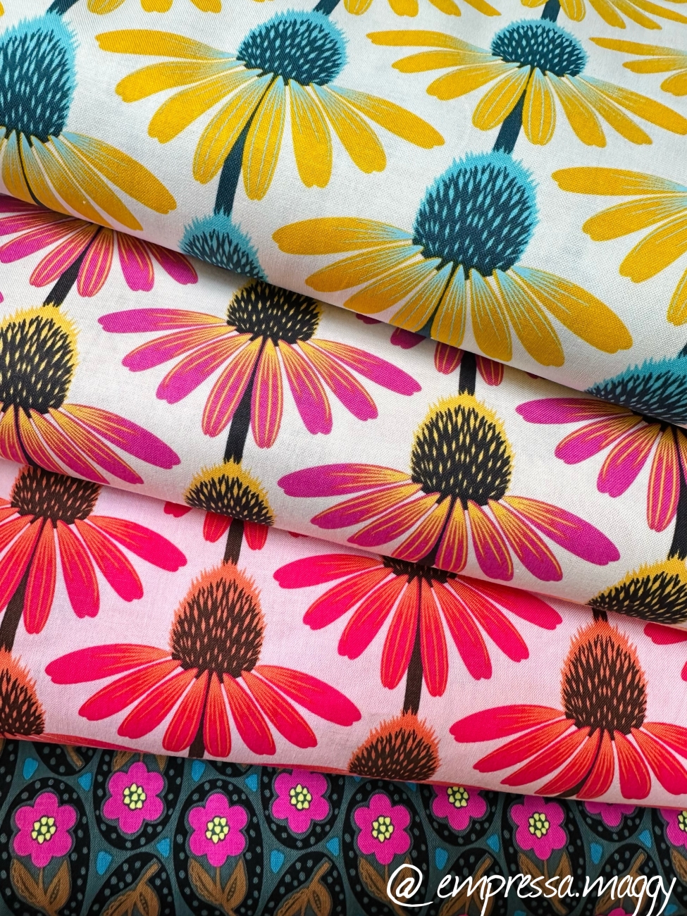Baumwolle Patchwork - Anna Maria Horner - Love Always - GRAPE Echinacea